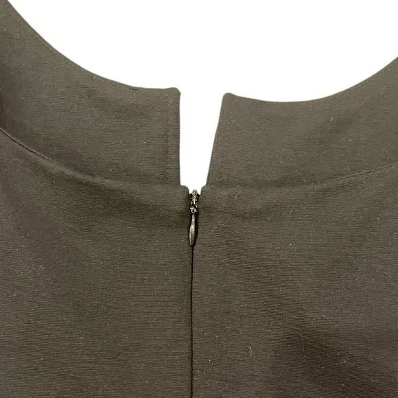 Solemio - Women’s Little Black Dress with Plunging Neckline - Size M - Picture 5 of 8